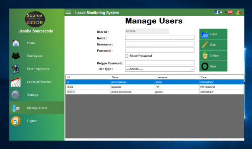 2019 09 16 - Leave Monitoring System in VB.Net Integrated with Bunifu Frameworks - Free Source Code