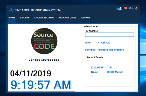 2019 11 04 - Attendance Monitoring System in VB.Net with RFID Technology - Free Source Code
