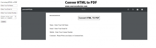 Free Php Code To Convert Html To Pdf Free Php Code To Convert Html To Pdf