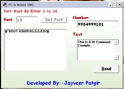 Send Sms Using Usb Connected Gsm Modem