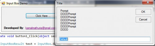 inputbox - Input Box in C# - Free Source Code