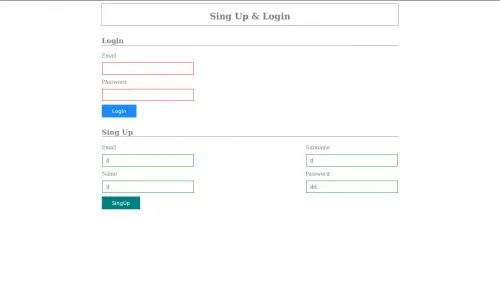 sing - Html Css design (Login and SingUp forms) with jQuery errors. - Free Source Code