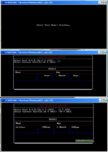 screen age clac  - Age Calculator System - Free Source Code