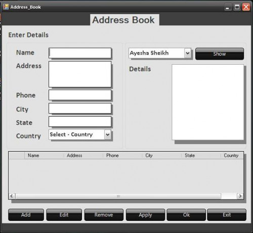 My Address Book - Address Book - Free Source Code