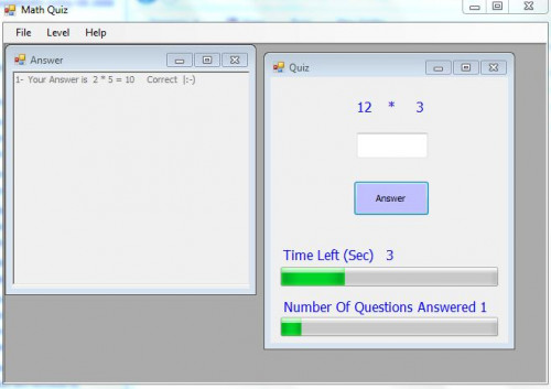 Calculation Quiz using MDI | Free source code, tutorials and articles