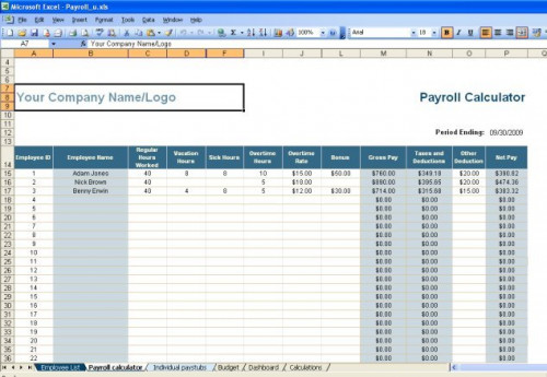 Excel Payroll template | Free Source Code & Tutorials
