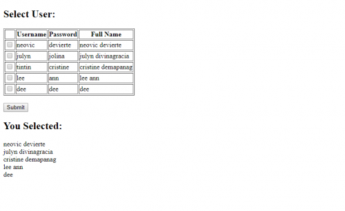 checkbox ss - Selecting Rows from MySQL Table using checkbox in PHP/MySQL - Free Source Code