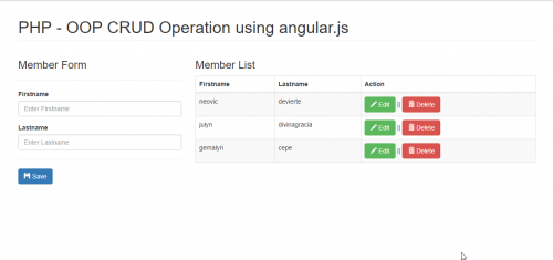 crudangular - PHP - OOP CRUD Operation using Angular.js - Free Source Code