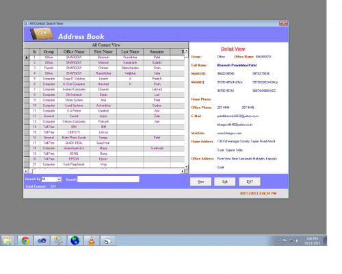 digital address book