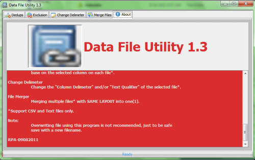 untitled - Data File Utility 1.3 - Free Source Code