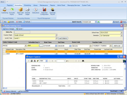 school student database software