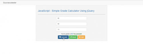 2019 01 10 18 15 19 index.html  - JavaScript - Simple Grade Calculator Using jQuery - Free Source Code