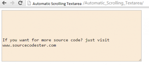 result 15 - Automatic Scrolling Textarea Using HTML JavaScript - Free Source Code