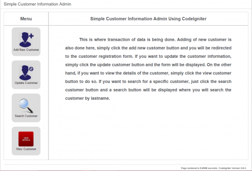 screenshot - Simple Hotel Customer Information Admin Using CodeIgniter - Free Source Code