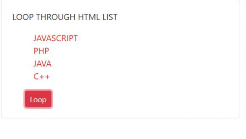 list - Looping through a HTML list with JavaScript - Free Source Code