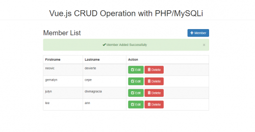 Vue.js Insert Data into MySQL Database using PHP | Free Source Code ...