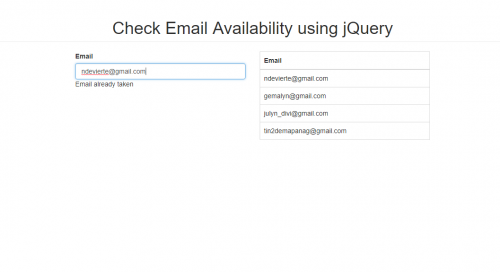 How to Check Email Availability using jQuery and PHP/MySQLi | Free ...