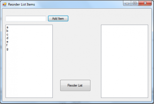 reorder list