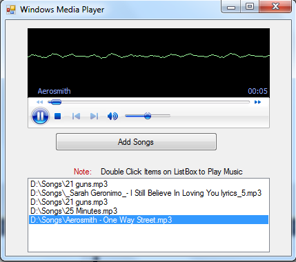 C Windows Forms Media Player C Windows Forms Media Player
