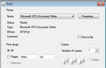 Open a Printer Dialog in Java | Free source code, tutorials and articles