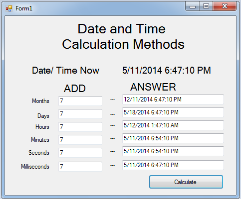 Calculate sql