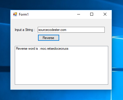 How to Reverse a Word using C# Free Source Code & Tutorials