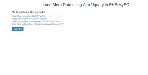 Load Data using AJAX/jQuery in PHP/MySQLi