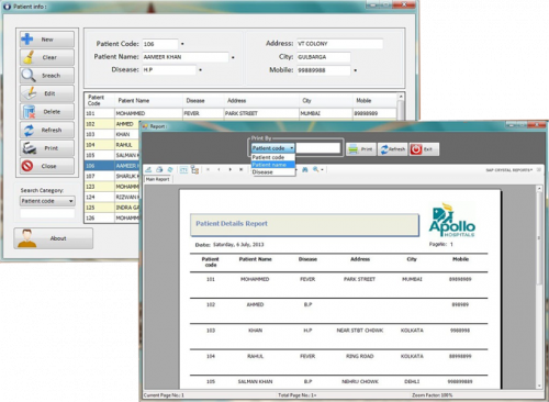 Simple DataBase application with Crystal Reports V2.1 | Free Source ...