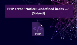 PHP error "Notice: Undefined index ..." [Solved]