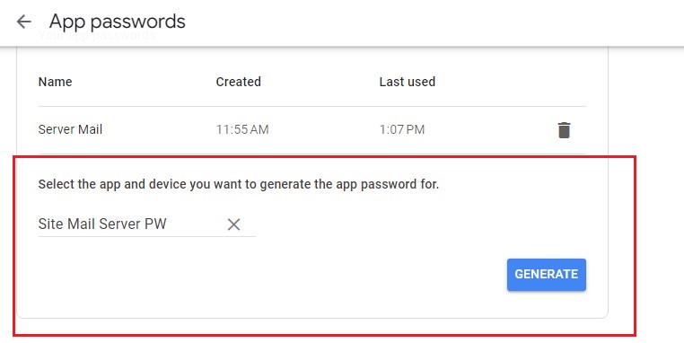 Google Account Site